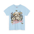 Dog Floral Tee — Personalized "Mori" Puppy Shirt